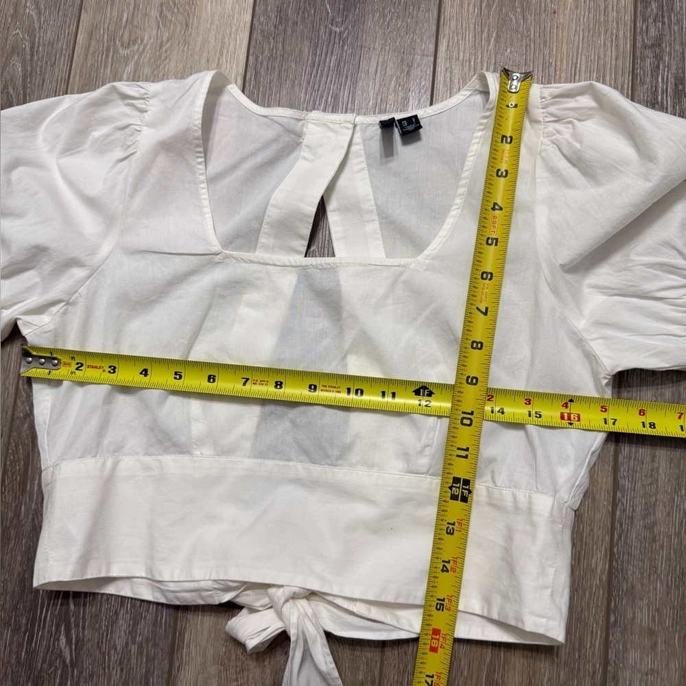 Veromoda 100% Cotton open back white Top Size S - Picture 5 of 8